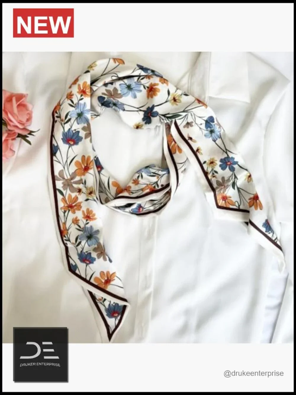 Lightweight Polyester Fashion Scarf Neck Tie Hair Scarf Headwrap
